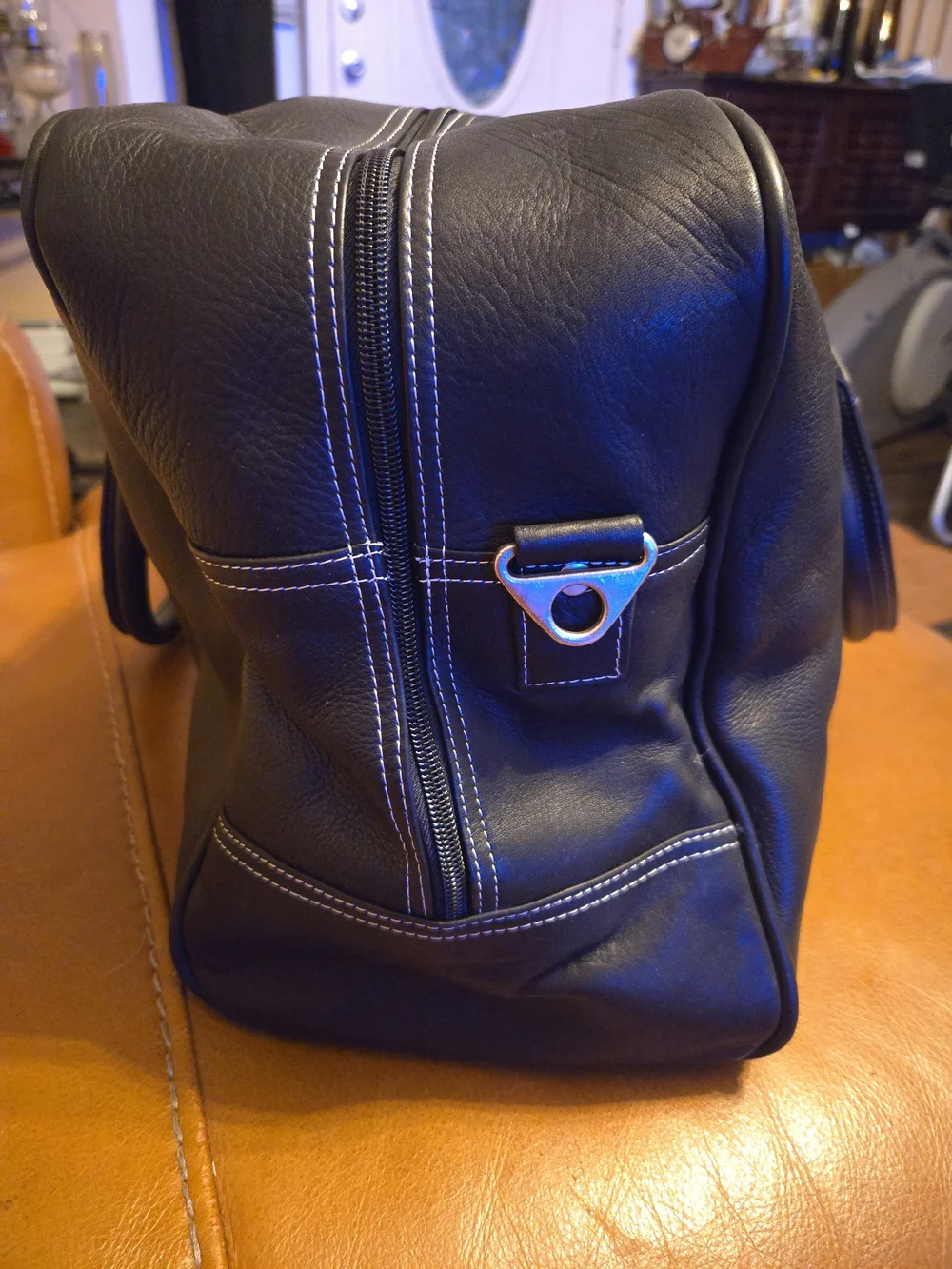 Latico Cabin Leather Duffel Bag Black 21” Weekender NWT No Shoulder Strap